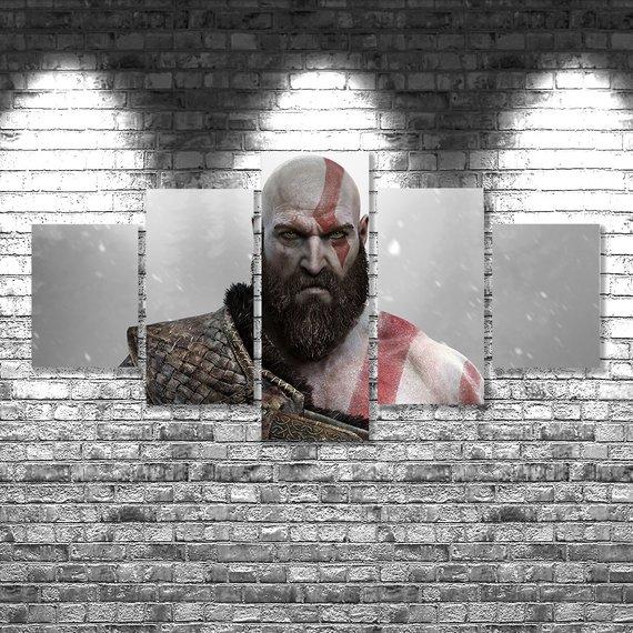 God Of War 02 - Gaming 5 Panel Canvas Art Wall Decor God Of War 02 - Gaming 5 Panel Canvas Art Wall Decor