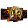God Vinayaka Hindu God Ganesha Christmas - Religion 5 Panel Canvas Art Wall Decor
