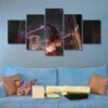 Godzilla - Anime 5 Panel Canvas Art Wall Decor