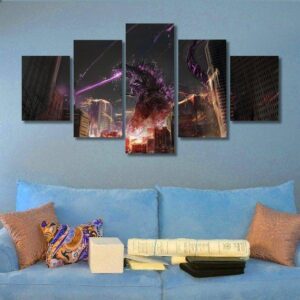 Godzilla - Anime 5 Panel Canvas Art Wall Decor