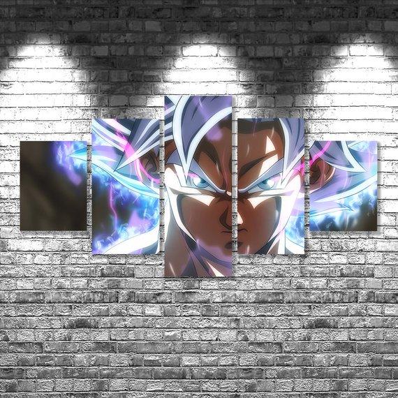 Goku Poster set Goku Ultra Instinct - Anime 5 Panel Canvas Art Wall Decor Goku Poster set Goku Ultra Instinct - Anime 5 Panel Canvas Art Wall Decor