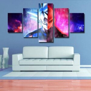 Goku Vs Jiren - Anime 5 Panel Canvas Art Wall Decor