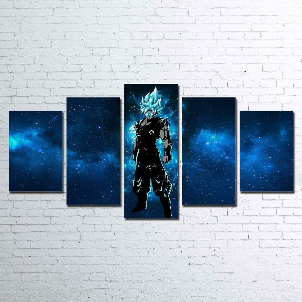 Goku - Anime 5 Panel Canvas Art Wall Decor Goku - Anime 5 Panel Canvas Art Wall Decor