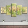 Gold Heart-Shaped - Abstract 5 Panel Canvas Art Wall Decor