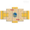Golden State Warriors Court - Sport 5 Panel Canvas Art Wall Decor