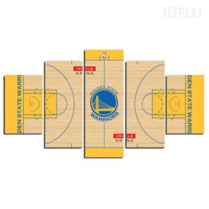 Golden State Warriors Court - Sport 5 Panel Canvas Art Wall Decor