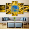 Golden State Warriors Team Basketball - Sport 5 Panel Canvas Art Wall Decor