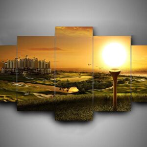 Golf 1 - Sport 5 Panel Canvas Art Wall Decor