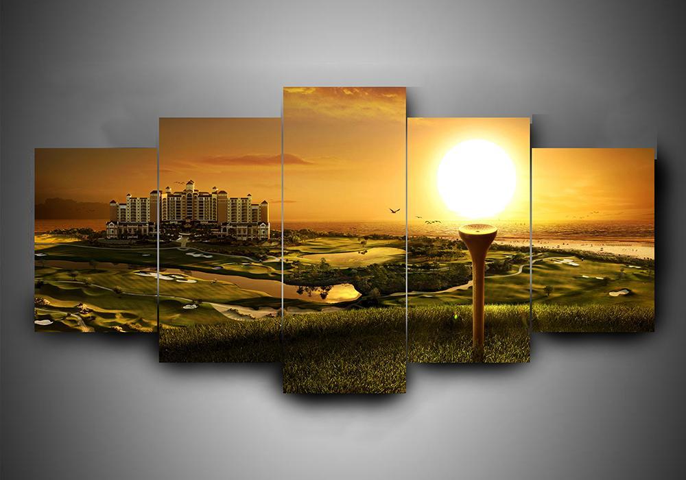 Golf 1 - Sport 5 Panel Canvas Art Wall Decor Golf 1 - Sport 5 Panel Canvas Art Wall Decor