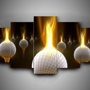 Golf 3 - Sport 5 Panel Canvas Art Wall Decor