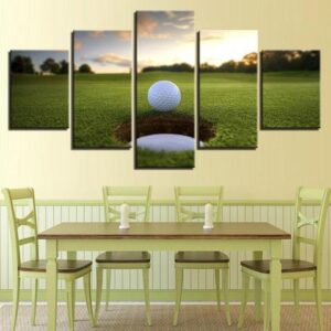 Golf Ball Course - Nature 5 Panel Canvas Art Wall Decor