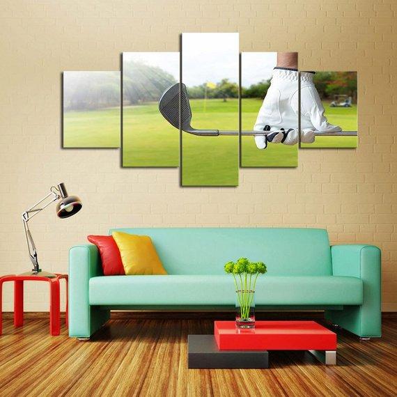 Golf Course 03 - Sport 5 Panel Canvas Art Wall Decor Golf Course 03 - Sport 5 Panel Canvas Art Wall Decor