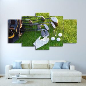 Golf Course 1 - Sport 5 Panel Canvas Art Wall Decor
