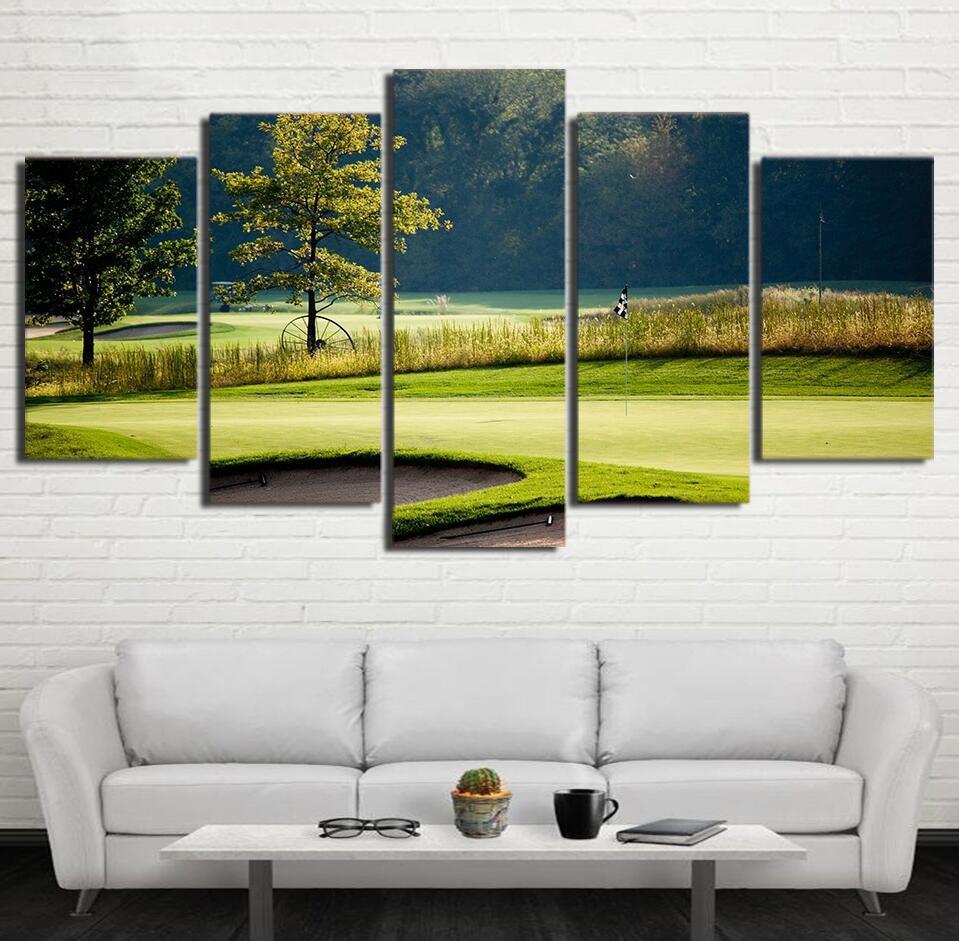 Golf Course 12 - Sport 5 Panel Canvas Art Wall Decor Golf Course 12 - Sport 5 Panel Canvas Art Wall Decor