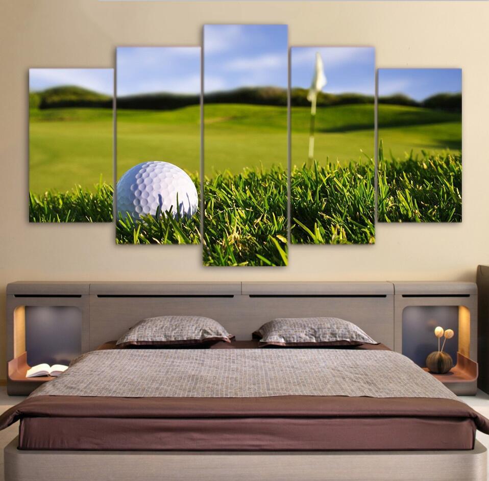 Golf Course 14 - Sport 5 Panel Canvas Art Wall Decor Golf Course 14 - Sport 5 Panel Canvas Art Wall Decor