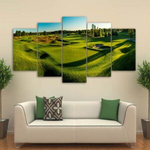 Golf Course 6 - Nature 5 Panel Canvas Art Wall Decor