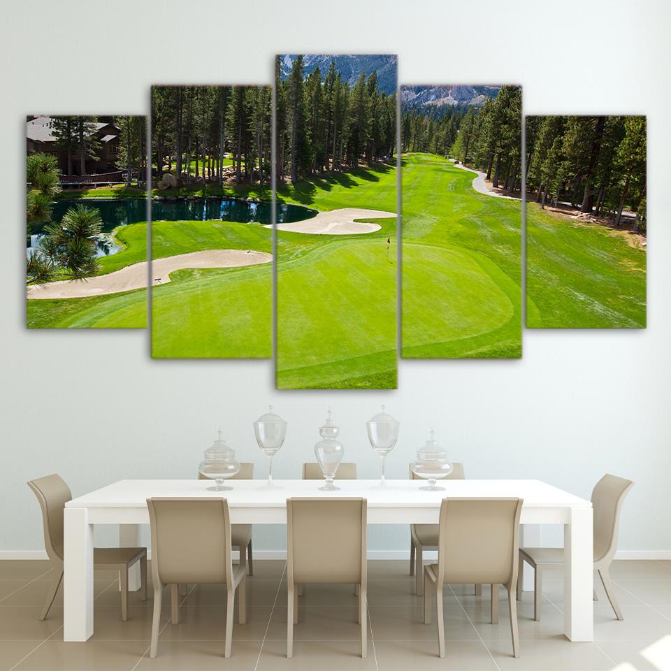 Golf Course 8 - Nature 5 Panel Canvas Art Wall Decor Golf Course 8 - Nature 5 Panel Canvas Art Wall Decor