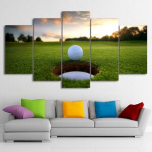 Golf Course Leisure - Sport 5 Panel Canvas Art Wall Decor