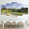 Golf Course - Golfing - Nature 5 Panel Canvas Art Wall Decor