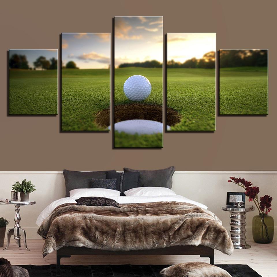 Golf Gimme Putt Sport - 5 Panel Canvas Art Wall Decor Golf Gimme Putt Sport - 5 Panel Canvas Art Wall Decor