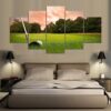 Golf Tee Green Drive - Sport 5 Panel Canvas Art Wall Decor
