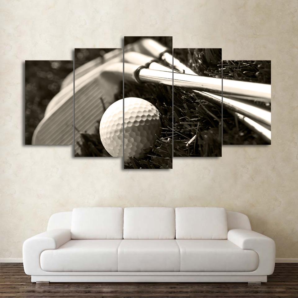 Golf clubs and ball - Sport 5 Panel Canvas Art Wall Decor Golf clubs and ball - Sport 5 Panel Canvas Art Wall Decor