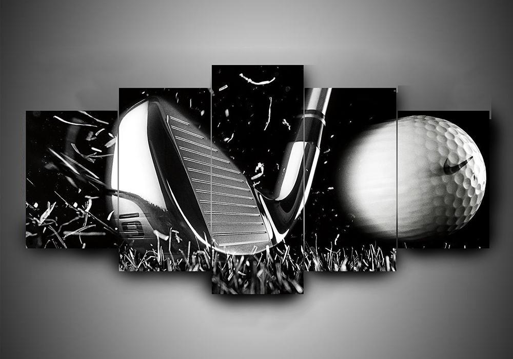 Golf - Sport 5 Panel Canvas Art Wall Decor Golf - Sport 5 Panel Canvas Art Wall Decor
