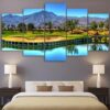 Golfing In The Desert - Sport 5 Panel Canvas Art Wall Decor