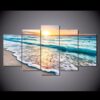 Good Morning Ocean View - Nature 5 Panel Canvas Art Wall Decor