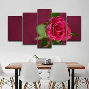 Gorgeous Rose - Nature 5 Panel Canvas Art Wall Decor
