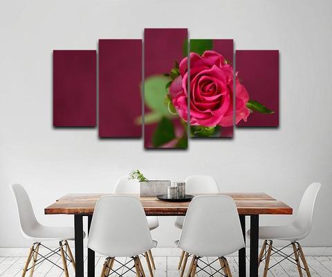 Gorgeous Rose - Nature 5 Panel Canvas Art Wall Decor Gorgeous Rose - Nature 5 Panel Canvas Art Wall Decor