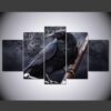 Got: The Crow - Animal 5 Panel Canvas Art Wall Decor
