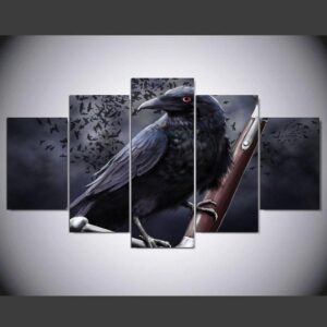 Got: The Crow - Animal 5 Panel Canvas Art Wall Decor
