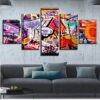 Graffiti 2 - Abstract 5 Panel Canvas Art Wall Decor