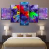 Graffiti Color Animal Horse - Abstract 5 Panel Canvas Art Wall Decor
