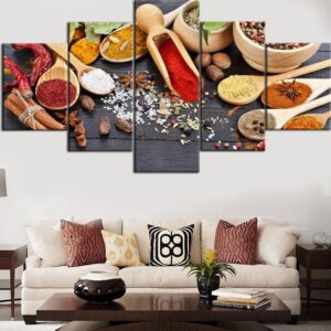 Grain Food 2 - Kitchen 5 Panel Canvas Art Wall Decor