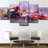 Grand Theft Auto V High Speed Battle - Gaming 5 Panel Canvas Art Wall Decor