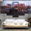 Grand Theft Auto V Street Race - Gaming 5 Panel Canvas Art Wall Decor