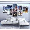 Grand Theft Auto - Gaming 5 Panel Canvas Art Wall Decor