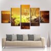 Grape Wine Glasses Harvest Season - Wine 5 Panel Canvas Art Wall Decor