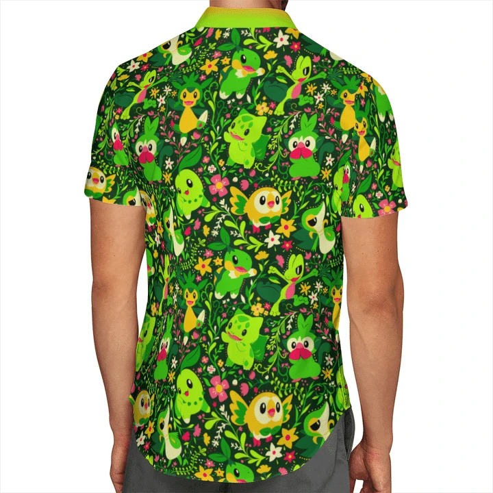 Grass Pokemon Summer Hawaiian Shirt Grass Pokemon Summer Hawaiian Shirt