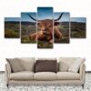 Grassland Cow Canvas Set