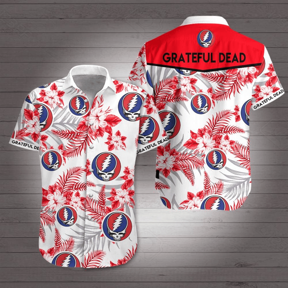 Grateful Dead Hawaiian Shirt Summer Button Up Grateful Dead Hawaiian Shirt Summer Button Up