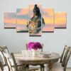 Great India Deities God Siva - Religion 5 Panel Canvas Art Wall Decor