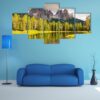 Great View Of The Foggy Lago Di Antorno - Nature 5 Panel Canvas Art Wall Decor