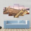 Great Wall Of China In The Clouds - Nature 5 Panel Canvas Art Wall Decor