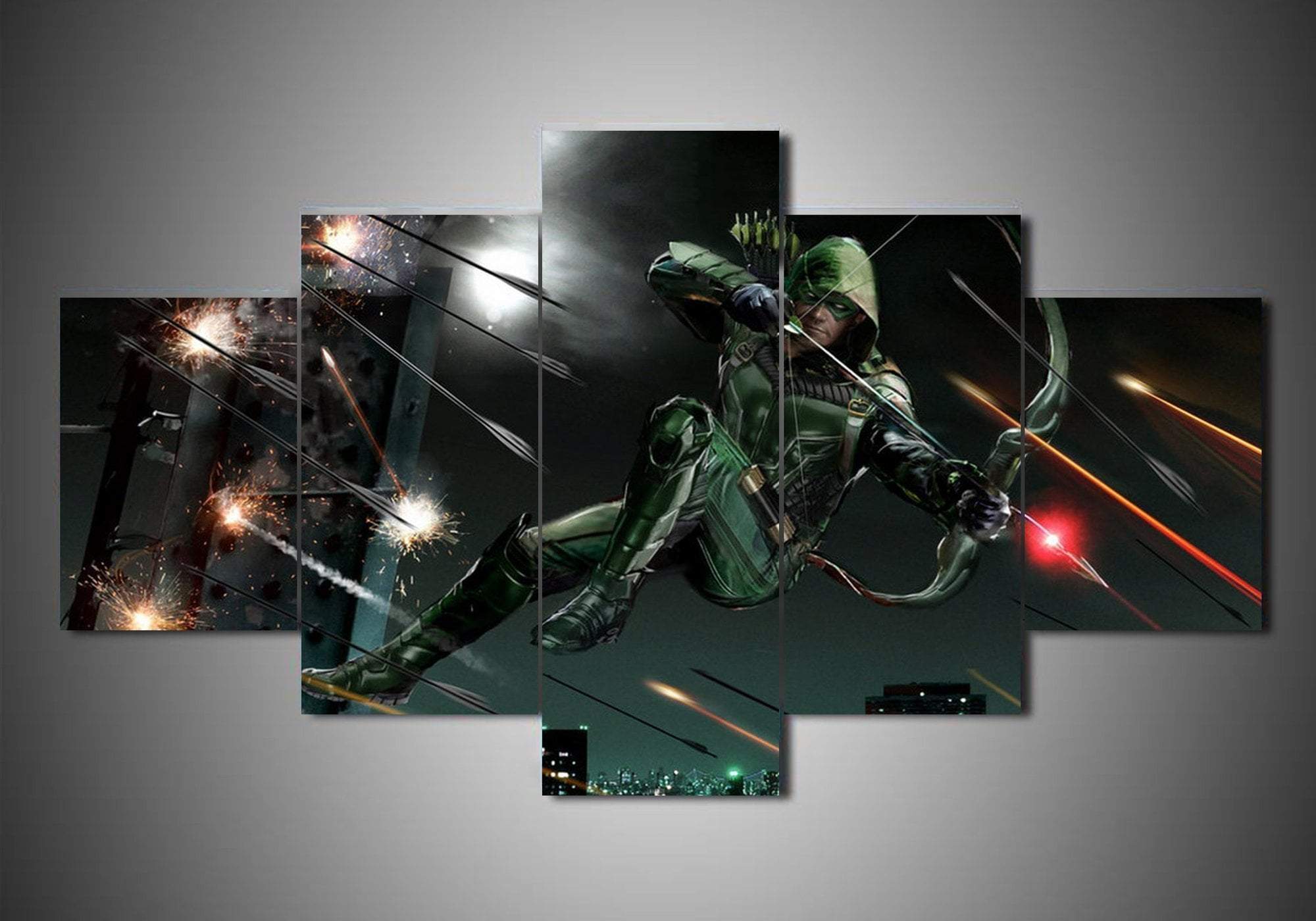 Green Arrow 1 DC - 5 Panel Canvas Art Wall Decor Green Arrow 1 DC - 5 Panel Canvas Art Wall Decor