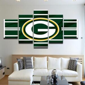 Green Bay Packers 06 - Sport 5 Panel Canvas Art Wall Decor