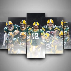 Green Bay Packers 1 - Sport 5 Panel Canvas Art Wall Decor