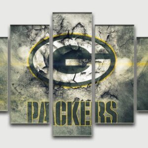 Green Bay Packers 4 - Sport 5 Panel Canvas Art Wall Decor